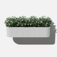 thumbnail image 2 of Veradek Demi Series Railing 36" Plastic-Stone Planter - (White/2 Pack), 2 of 9