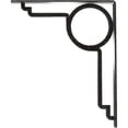 thumbnail image 4 of Ekena Millwork 1 1/2"W x 12"D x 15"H Maria Wrought Iron Bracket, (Single center brace), Antiqued Pewter, 4 of 8
