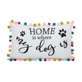 thumbnail image 1 of Imax Dog Pom Pom Pillow 12 X 20 90513, 1 of 2