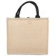 thumbnail image 4 of Vintage Square Jute Tote Bag Storage Handbag Shoulder Bag (L), 4 of 4