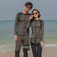 Guiexla 2 Pcs/Set Unisex Swimsuit Set Long Sleeves Quickdrying Zipper