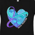 thumbnail image 4 of Inktastic Suicide Prevention Awareness Purple and Teal Heart Ribbon Boys or Girls Toddler T-Shirt, 4 of 5