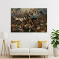 thumbnail image 4 of Pieter Bruegel The Elder The Fall of The Rebel Angels Art Poster Wall Art Poster Scroll Canvas Painting Picture Living Room Decor Home 20x30inch(50x75cm), 4 of 6