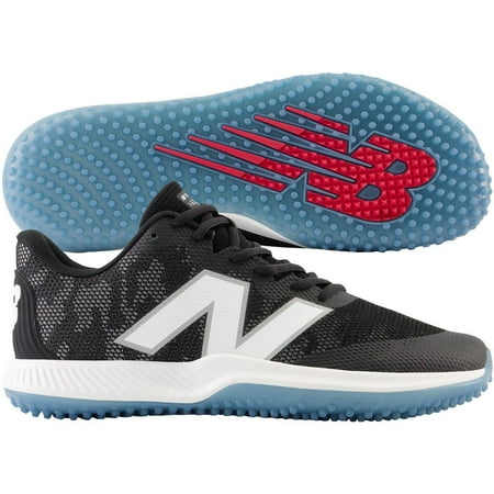 New Balance Men's Fuelcell 4040V7 Turf Trainer Baseball Shoes Black/White Medium 9