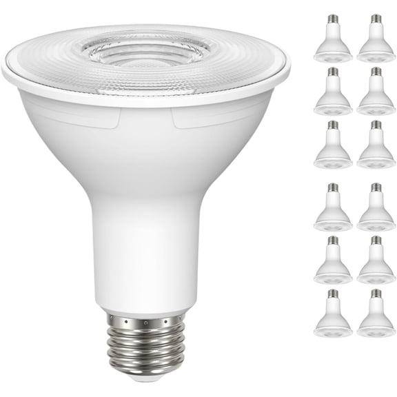 Satco S22214 8.5W PAR30L LED Bulb, E26 Medium Base, 3000K Soft White, 700 Lumens, 90  CRI, 40° Beam, Dimmable, 75W Equivalent, 12 Pack