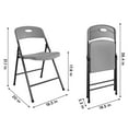 thumbnail image 5 of COSCO Resin Folding Chairs with Double Bracing and Seatback Handle, 4-Pack, Gray, 5 of 9