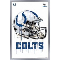 NFL Indianapolis Colts - Drip Helmet 20 Wall Poster, 22.375" x 34", Framed