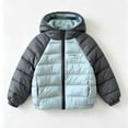 thumbnail image 6 of Bovxnpu Girls Down Jackets Kids Padded Jacket Long Sleeve Hooded Zip Pocket Warm Coat Outfits, 6 of 6