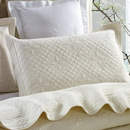 Quilted Shams calla angel p7-7ae5-xxpe saint luxury pure cotton quilted pillow sham, 26