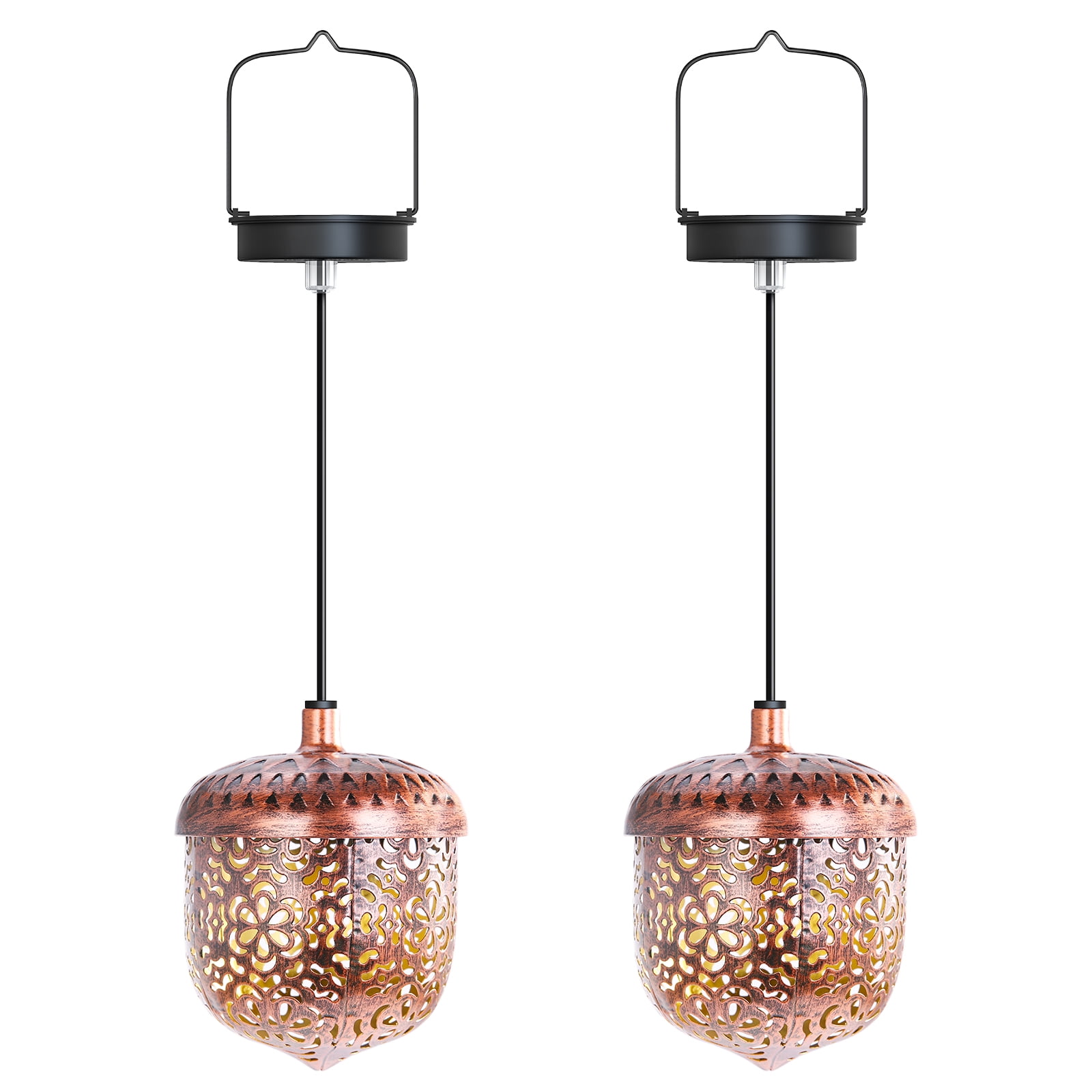 Ltteny Solar Lantern Lights Outdoor Garden Lantern Metal LED Decorative