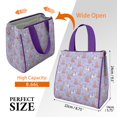 thumbnail image 3 of Princess and Unicorn Pattern Insulated Lunch Bag for Women & Adults,Large Portable Soft Cooler Lunch Bag,Thermal Food Storage Tote with Pearl Cotton,8.66L,8.75x5.75x9.5 Inch, 3 of 6