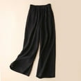 thumbnail image 2 of Women'S Cotton And Linen Solid Color Drape Casual Fashion Oversized Pants, 2 of 3