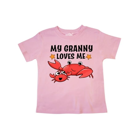 

Inktastic My Granny Loves Me- cute crab family Gift Toddler Boy or Toddler Girl T-Shirt