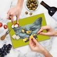 thumbnail image 5 of Animal Cutting Board, Hand Drawn Portrait of Cat with Glasses and Bow Tie Sketch Hipster Print, Decorative Tempered Glass Cutting and Serving Board, Small Size, Yellow Grey White, by Ambesonne, 5 of 5