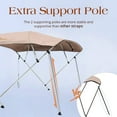 thumbnail image 3 of KING BIRD 3 Bow Boat Bimini Top Cover Boat Canopy Sun Shade Waterproof 1 Inch Stainless Aluminum Frame 46" Height with Rear Support Poles and Storage Boot （Beige,79"-84"）, 3 of 9