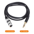 thumbnail image 4 of 1/4" TRS to XLR Female Cable, 6.35mm TRS Male to 3pin XLR Microphone Cable for Speakers, 6ft, Silver, 4 of 6