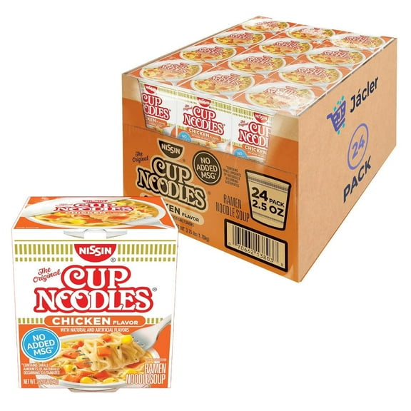 Cup Noodles Ramen Noodle Soup, Chicken Flavor 2.25 Ounce (Pack of 24)