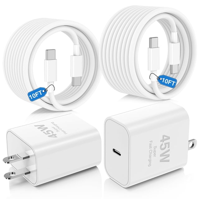 Cargador QZVOO USB C rápido de 45 W para iPhone 16/16 Pro Max/15/15 Pro