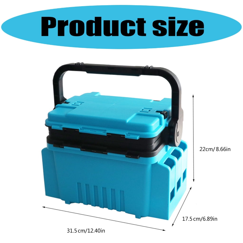 Outdoor Multilayer Tackle Box Protective Carry Case Fishing Storage Container