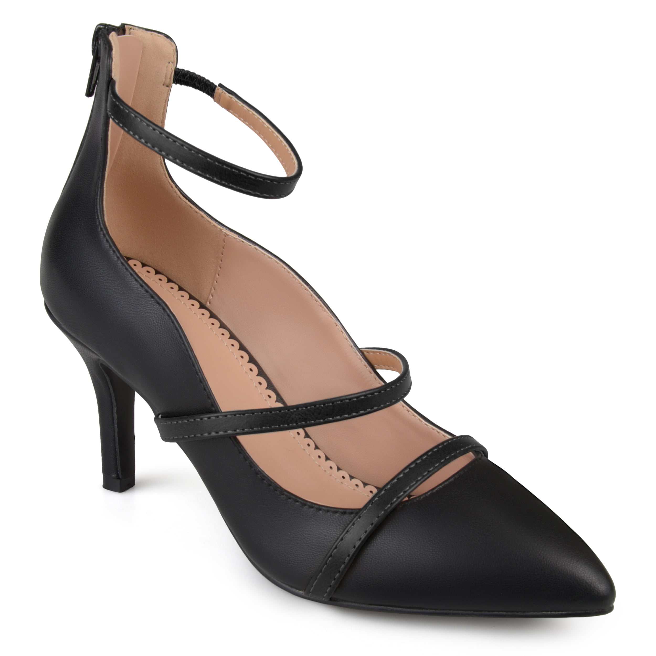 ankle strap heels pointed toe