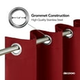 thumbnail image 3 of Deconovo Red Thermal Insulated Blackout Curtains Set of 2, 84 inches Long - Decorative Room Darkening Curtains for Living Room (52x84 inch, True Red, Set of 2), 3 of 9