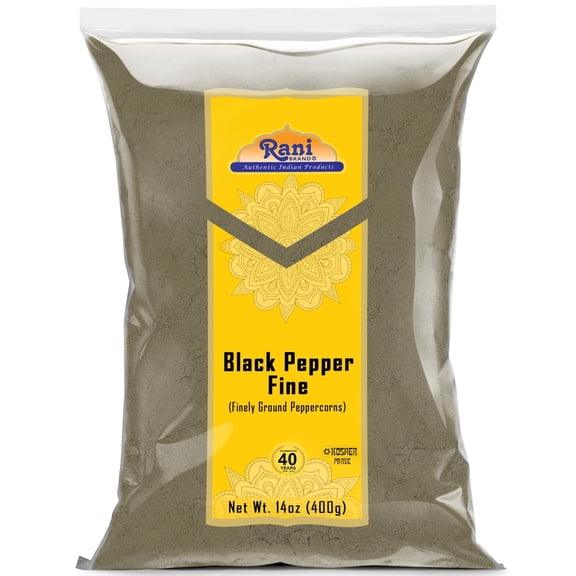 Rani Black Pepper Fine Powder, 80 Mesh, 14oz (400g) ~ 100% Natural | Vegan | Gluten Friendly | NON-GMO | Kosher | Product of Vietnam