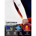 thumbnail image 5 of URBAN BUCK Men Turtleneck Long Sleeve Slim Fit Shirt - Ultra Soft Cotton Premium Winter Sweater - Warm Pullover Fitted Sweatshirt Kyle White (S), 5 of 7