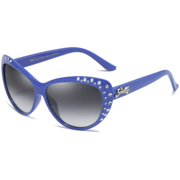 Giselle Cat Eye Rhinestone Kids Retro Sunglasses for Teens Girls Children Age 6-14 Trendy Glasses