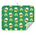 thumbnail image 5 of Ryvnso Skull and Clover Dish Drying Mat for Kitchen Countertop 16x18 Small Dish Pad Drainer Rack Dish Sink Mats, 5 of 7