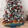thumbnail image 5 of Lsque Colorful Starry Sky Sleep Dog Print Christmas Tree Skirt, Tree Skirt with Ties or Velcro, Perfect for Holiday Decorations, Halloween, and New Year-30", 5 of 7