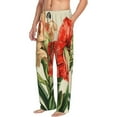 thumbnail image 6 of Kdxio Vibrant Amaryllis Flowers Print Men's Sleep Pajama Pant Lounge Pants with Pockets-Small, 6 of 6