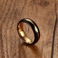 thumbnail image 3 of Men Thin 6mm Black Tungsten Carbide Rings Wedding Party Jewelry, 3 of 5