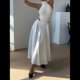 thumbnail image 5 of Faldas para Mujer, Cintura Alta, Elegantes, Midi, de Satén M, 5 of 7