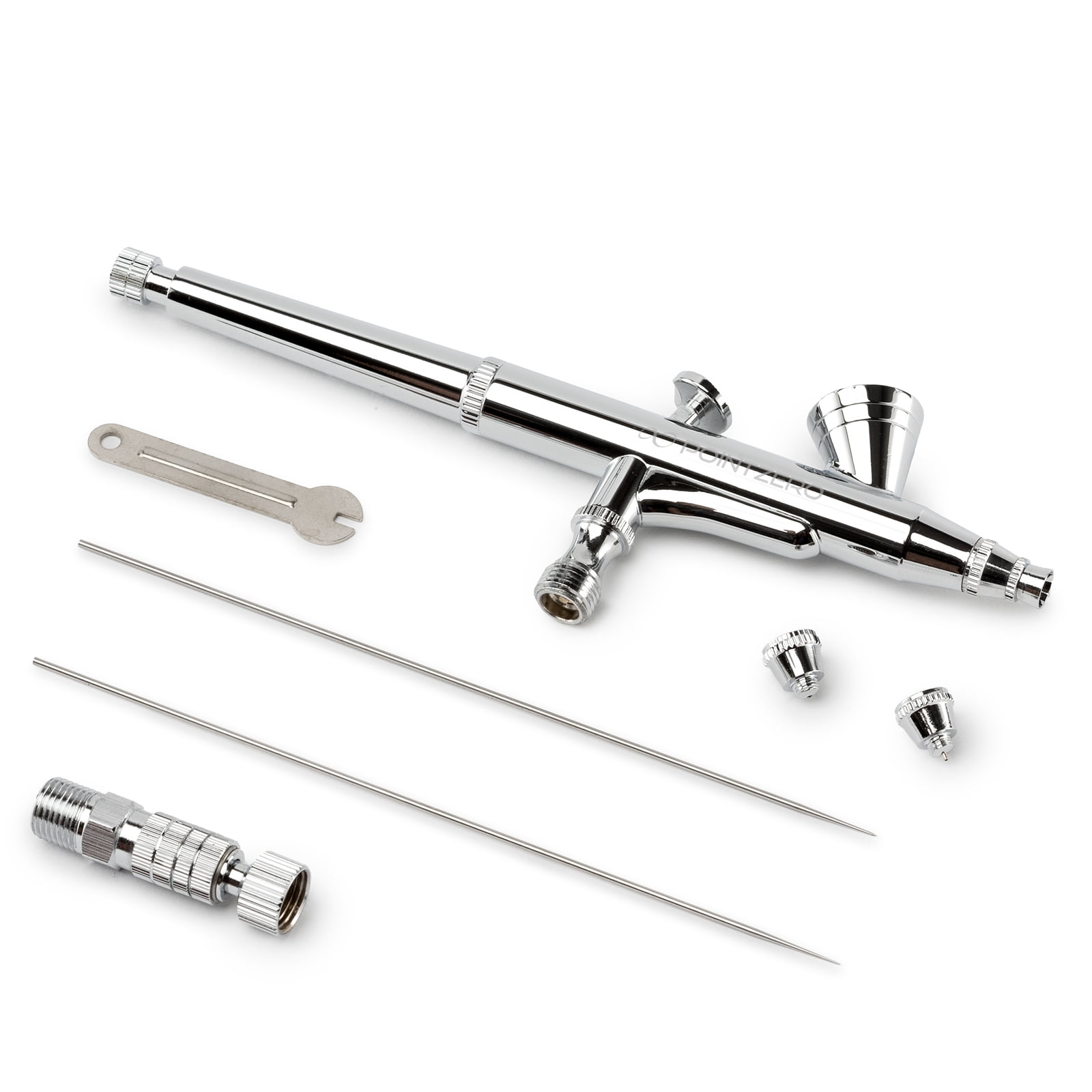 PointZero Dual-Action 2cc Gravity-feed Airbrush 3 Tip Set (.2mm .3mm .5mm)