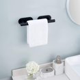 thumbnail image 4 of Toallero de baño sin perforaciones YUANXCMXG de Acero inoxidable SUS304 Autoadhesivo 23CM Negro mate, 4 of 4