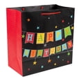 thumbnail image 2 of Bolsa de Regalo Paper Craft Grande Happy Birthday Negro, 2 of 4