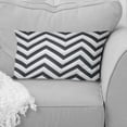 thumbnail image 4 of Designart "Neutral Geometric Chevron IV" Chevron Printed Throw Pillow, 4 of 5