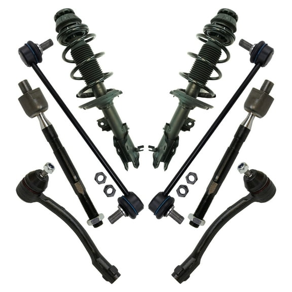 TRQ Front Steering & Suspension Kit Fits 2012-2017 Hyundai Accent Kia Rio PSA28985