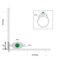 thumbnail image 5 of ANGARA Natural 0.75 Ct. Emerald with Diamond Halo Ring in 14K White Gold for Women (Ring Size: 4.5), 5 of 10