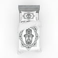 thumbnail image 1 of Ambesonne Hamsa Bedding Set 3 Pcs, Ornamental Mandala Oriental, Twin XL, White Black, 1 of 3