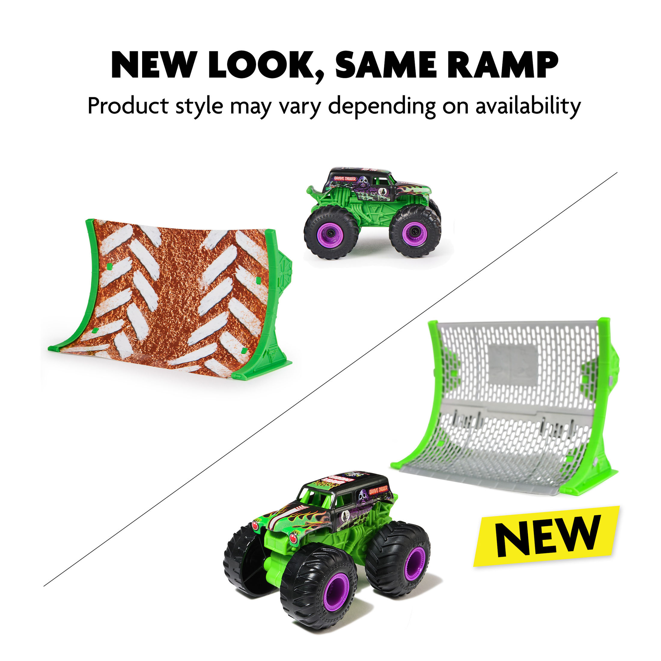 Monster Jam Grave Digger RC Monster Truck, 1:64 Scale with Ramp photo 4