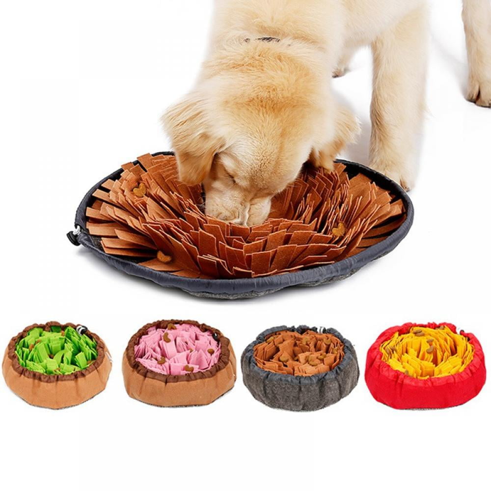  Liakk Pet Snuffle Mat for Dogs, Dog Feeding Mat Travel  Use,Interactive Feed Game for Boredom, Encourages Natural Foraging Skills  for Cats Dogs Bowl (Pink&Purple&Blue) (Grey/White) : Pet Supplies