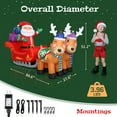 thumbnail image 4 of 4ft Height Outdoor Christmas Decorations with LED Lights, Christmas Inflatable Santa on Sleigh with Reindeers and Gift Boxes, Christmas Blow Up Yard Decorations for Yard, Lawn, Garden, 4 of 9