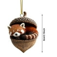 thumbnail image 3 of Woodland Animal Acorn Ornaments, 2D Acrylic Forest Creature Figurines in Acorn Shells, Rustic Christmas Tree Hanging Decor for Holiday Home Party Decorations-1 Pcs, 3 of 5