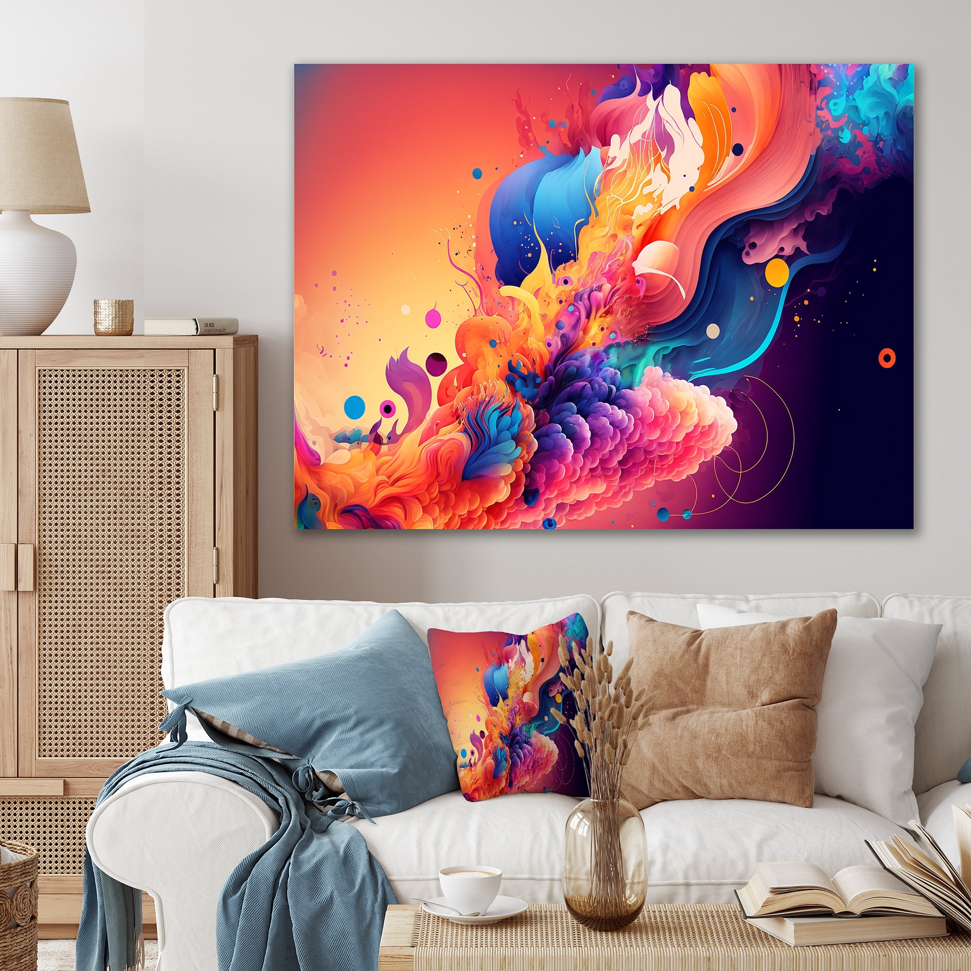 Designart Vibrant Color Explosion II Canvas Wall Art