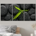 thumbnail image 3 of wall26 - Bamboo Branch on Zen Stone - Canvas Art Wall Art - 16"x24"x3 Panels, 3 of 5