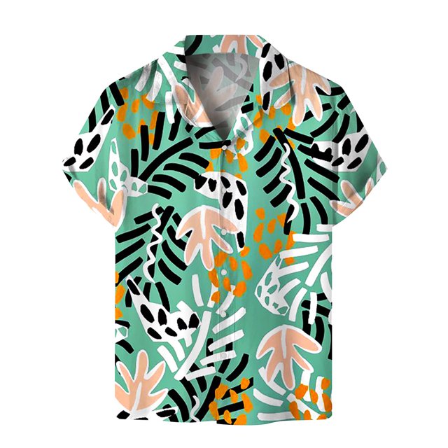 Camisas Para Hombre Manga Larga De AlgodóN Camiseta de manga corta con estampado informal de moda de verano para hombre (J, XXL)