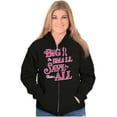 thumbnail image 4 of Save Them All Breast Cancer Awareness Womens Plus Size Graphic Zipper Hoodie Brisco Brands 4X, 4 of 5