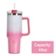 thumbnail image 2 of Vaso de 40 oz con asa y tapa con pajita, taza de viaje de acero inoxidable reutilizable y aislada que mantiene las bebidas frías, botella para agua, té helado o café, 2 of 5
