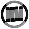 thumbnail image 1 of Fh Group Juego Combinado De Almohadillas Para Cinturón De Seguridad Y Modernistas De Ajuste Universal, Funda Para Volante Que Se Adapta A La Mayoría De Los Automóviles, Suv, Color Gris, 1 of 5